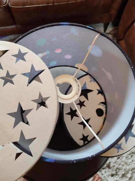 Photo of free Ceiling light shades x 3 space theme (Swarkestone Stop DE73) #2