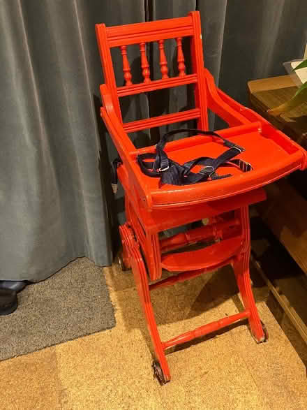 Photo of free Vintage high chair with safety harness (Harborne B17) #1