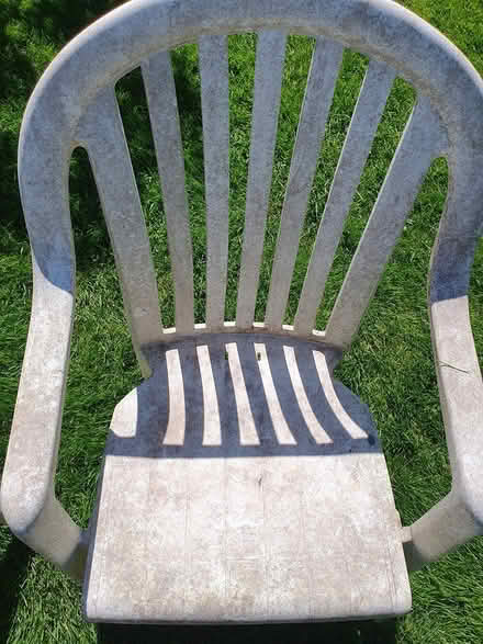 Photo of free 4 stackable allotment chairs (Merrow GU4) #4