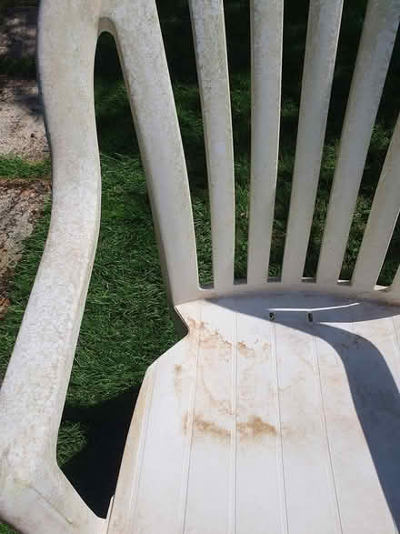 Photo of free 4 stackable allotment chairs (Merrow GU4) #2