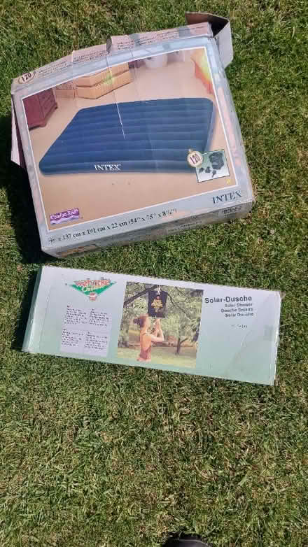 Photo of free Double air mattress & solar shower (Tewkesbury GL20) #1