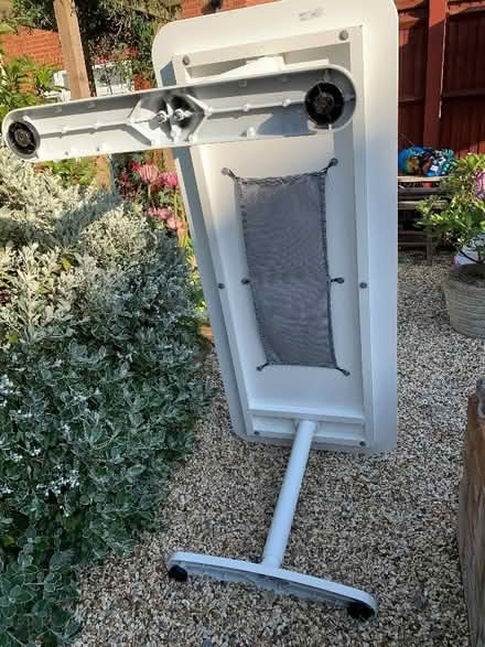 Photo of free White laminate desk 1400 x 600mm (Palmer Park RG1) #2