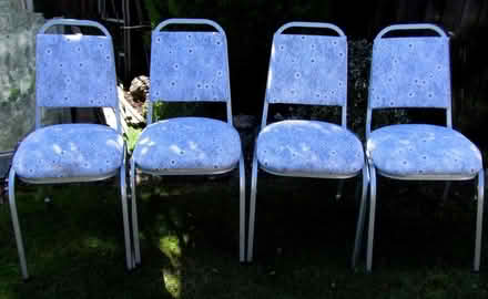 Photo of free 4 upcycled metal framed stacking chairs (Top Amersham HP6) #1
