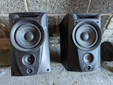 Photo of free Pair of Sony speakers (High Green S35) #1