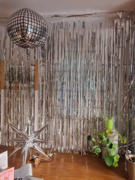 Photo of free Silver glitter curtains - great for kitchen disco or party (St John's TN13) #1