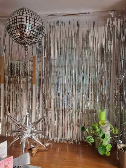 Photo of free Silver glitter curtains - great for kitchen disco or party (St John's TN13) #1