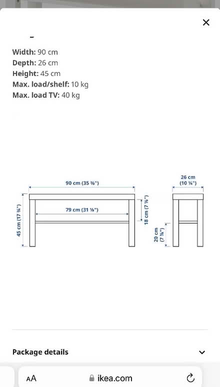 Photo of free Basic white IKEA TV Stand x2 (Sands End SW6) #4