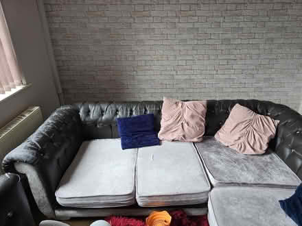 Photo of free Chesterfield L sofa & swivel chair (M12) #3