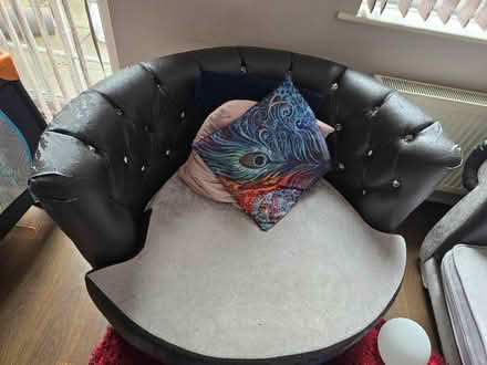 Photo of free Chesterfield L sofa & swivel chair (M12) #1