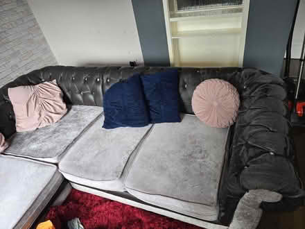 Photo of free Chesterfield L sofa & swivel chair (M12) #2