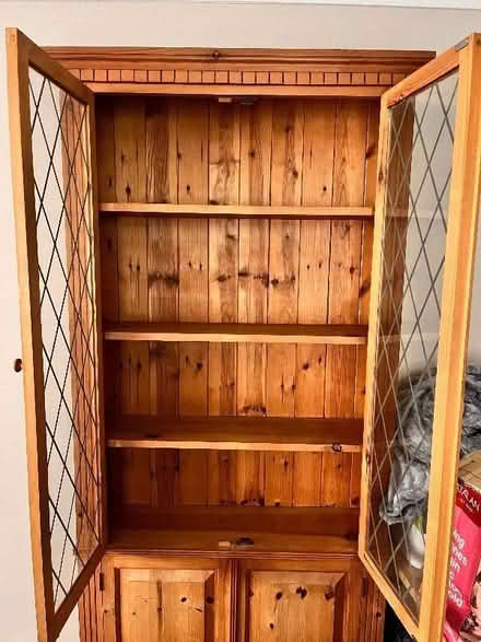 Photo of free Solid Pine Glass Display Cabinet (Whitehawk BN2) #2