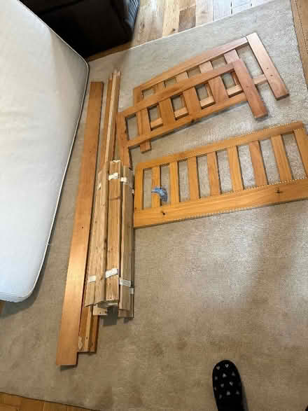 Photo of free Mothercare toddler bed, 2’6 width with bed guard (Sandhurst GU47) #1