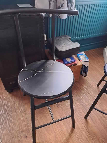 Photo of free 2 small chairs marble affect (Hayling Island) #1