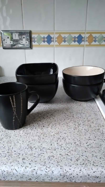 Photo of free 4 black bowls in great condition (Haywood RG12) #1