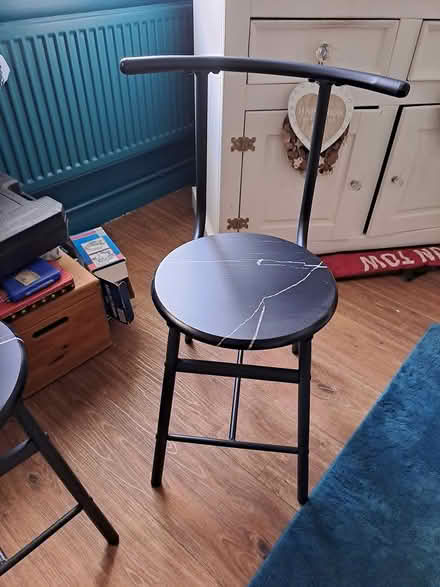 Photo of free 2 small chairs marble affect (Hayling Island) #2