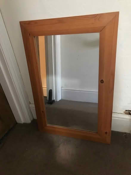 Photo of free Pine framed mirror (Haslemere Surrey) #1