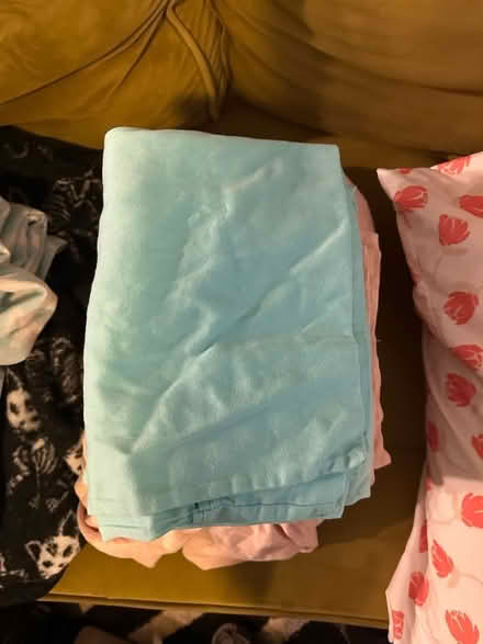 Photo of free Full size sheets and 2 pillows (University City)