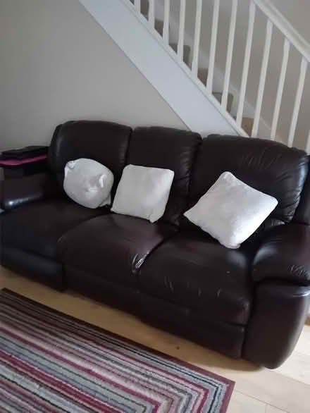 Photo of free leather sofa (Offerton SK1) #1
