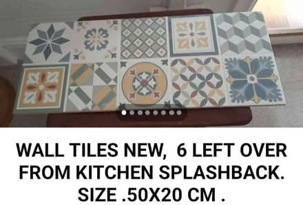 Photo of free six tiles 50x20cm left over from splashback (Hollins BL9) #1