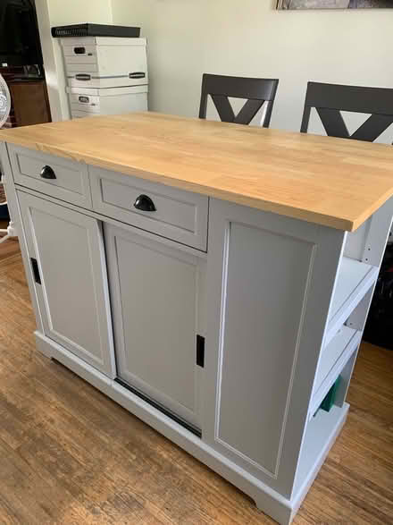 Photo of free Kitchen Island with Two Chairs (Burnaby) #2