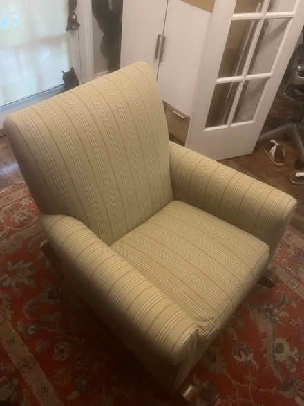 Photo of free upholstered rocking chair (demarest) #1