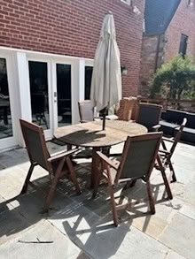 Photo of free Outdoor Dining Table and Chairs (Colonial village dc) #3