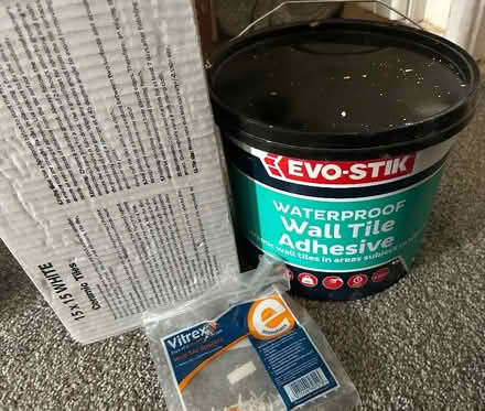 Photo of free Wall tiles and adhesive (Hemsworth S14) #1