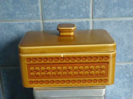 Photo of free 1970s Hornsea Pottery SAFFRON butter dish (Willingdon BN20) #1