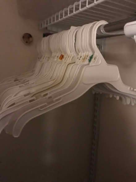 Photo of free Numerous White Plastic Hangers (Off Oakland Mills Rd. Columbia) #1
