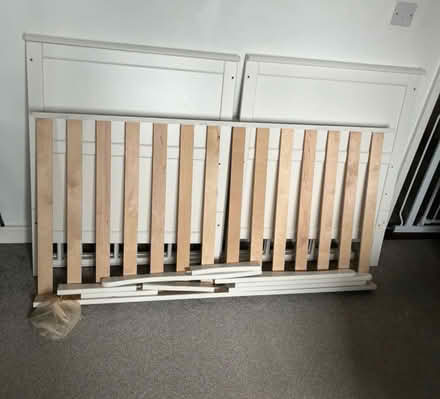 Photo of free White cot bed (Chessington Surrey) #3