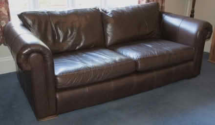 Photo of free Large three seater leather sofa (Ludlow SY8) #1