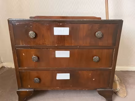 Photo of free Wood chest of drawers (Yaxley) #1