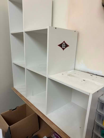 Photo of free White wood cubes shelf (Bayside) #1