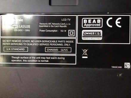 Photo of free Panasonic 42 “ TV (Riverdene RG21) #3