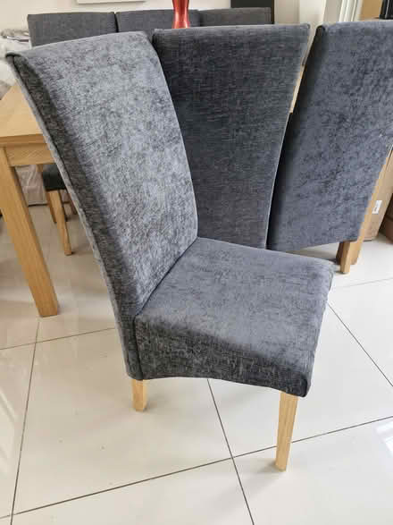 Photo of free Oak table & 6 high back chairs (Liverpool 20) #2