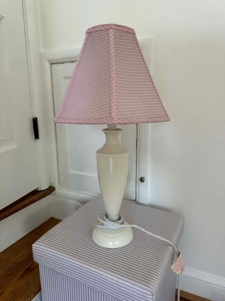 Photo of free Pink gingham lamp (Chevy Chase MD) #1