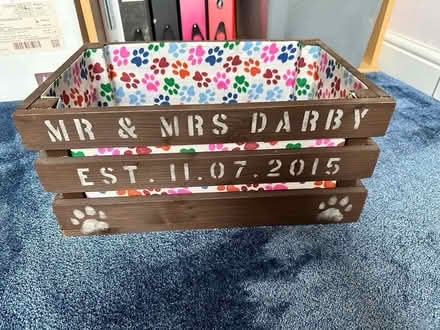 Photo of free Wooden crate/box with paw prints (Wirehill, B98 7) #4