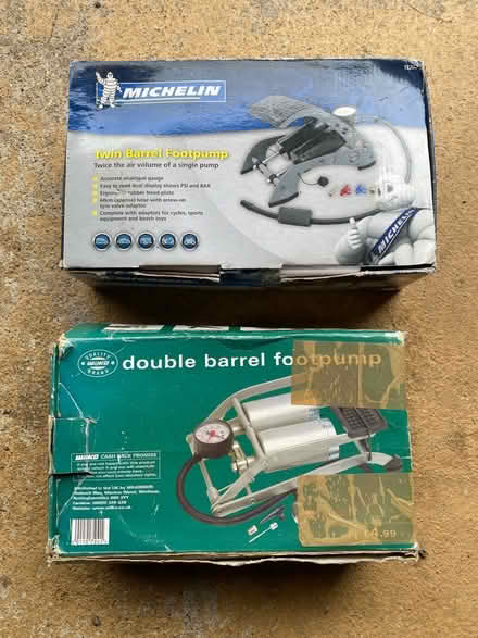 Photo of free Foot pumps, double barrel (LE16 8) #1
