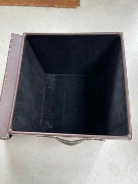 Photo of free Brown faux leather storage box (SE5) #3