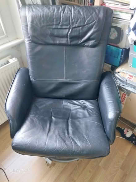 Photo of free Black Leather recliner chair (Bayswater) #2