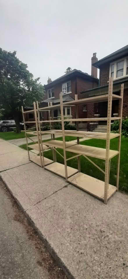 Photo of free Curb find: metal shelves (Bloor St W & Jane St) #1
