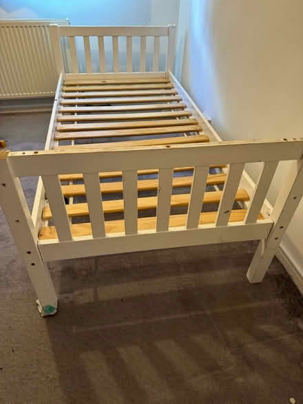 Photo of free Single bed frame (Oakwood derby) #1
