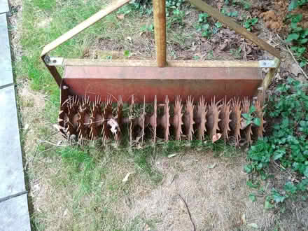 Photo of free Steel lawn aerator (Hunter Ln & Spring Valley Rd) #1