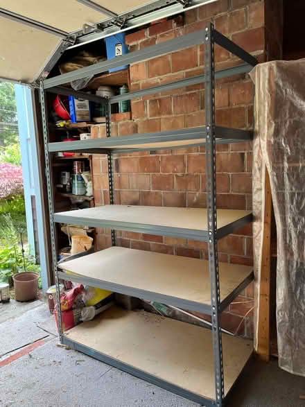 Photo of free Metal shelving unit (Haller Lake) #1