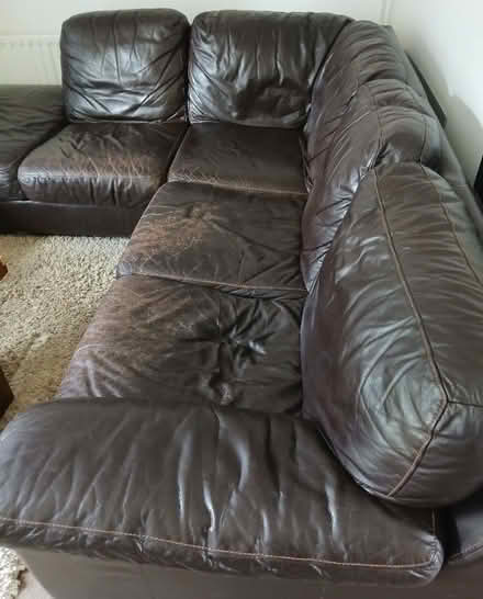 Photo of free Leather corner sofa (Parkwood Rainham ME8) #1