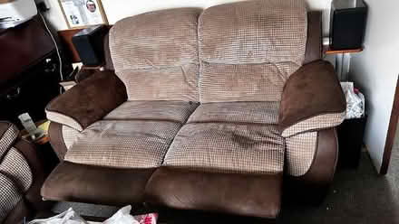 Photo of free 3 & two seater recliner sofas (Dersingham PE31) #4