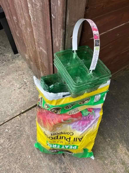 Photo of free Bag of plant pots & seed tray things. (Malvern Link WR14) #1