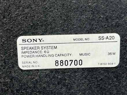 Photo of free Sony SS-A20 speakers x2 (Chiswick W4) #4