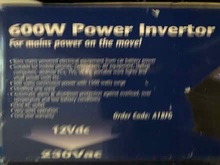 Photo of free NEW 12V to 230VAC 600W inverter (harrow HA1) #1