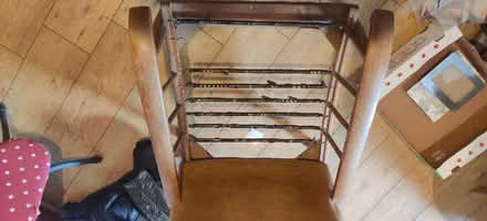 Photo of free 1970s wooden arm chair (Barnacle CV7) #3